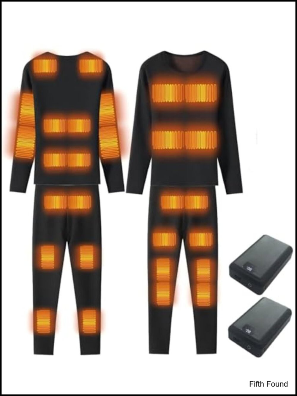 Heated Thermal Underwear Set with Power Bank Bundle